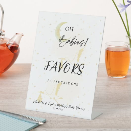 ベビーシャワー台座看板を引き立てる 台座サイン (インサイチュ)