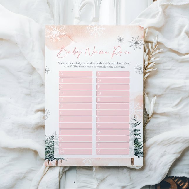 ベビーシャワー名レースゲームカード (クリエイターアップロード済み)