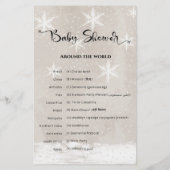 ベビーシャワー周辺の雪だるまベビーシャワー (裏面)