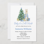 ベビーシャワー外は寒い招待状 招待状 (正面)