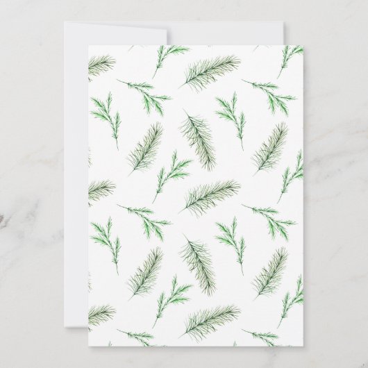 ベビーシャワー外は寒い招待状 招待状 (裏面)