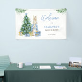 ベビーシャワー外は寒い歓迎 横断幕 (トレードショー)