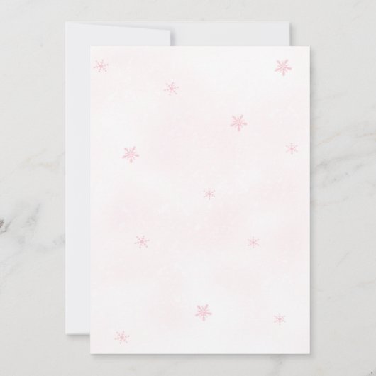 ベビーシャワー外は寒い 招待状 (裏面)