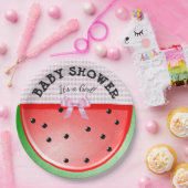 ベビーシャワー女の子のスイカのピンクのプレート ペーパープレート (パーティー)