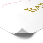 ベビーシャワー女の子パルティーウェルカムサイン ポスター (角)