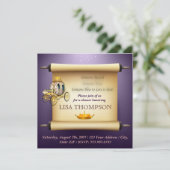 ベビーシャワー女の子リトルプリンセス王室のカード 招待状 (スタンド正面)