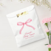 ベビーシャワー好みバッグピンクボウガーリー フェイバーバッグ (封をした状態)