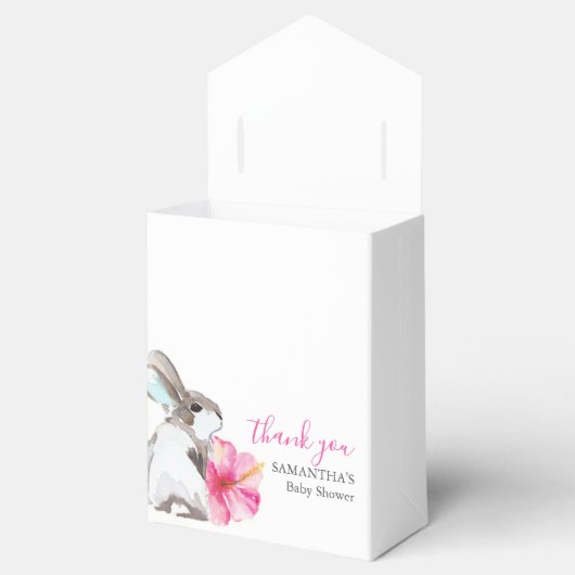 ベビーシャワー好みパッケージング水の色のバンニー フェイバーボックス (オープン)