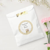 ベビーシャワー好意バッグ、金ゴールドブラックスターズ、ベビー フェイバーバッグ (封をした状態)