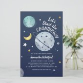 ベビーシャワー宇宙アウター銀河系招待状 便箋 (スタンド正面)