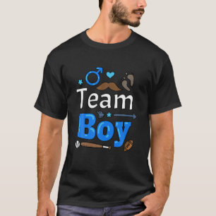 ベビーシャワー家族の衣装チームボーイチームガールジェンデ Tシャツ