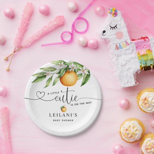 ベビーシャワー小さなかわいこちゃんオンザウェイウォーター色 ペーパープレート (パーティー)