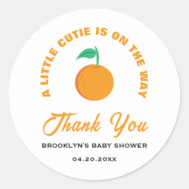 ベビーシャワー小さなかわいこちゃん柑橘類男女兼用 ラウンドシール
