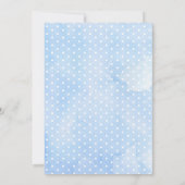 ベビーシャワー少年たち物干しテディベア 招待状 (裏面)