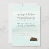 ベビーシャワー少年の森の冒険が検疫 招待状 (裏面)