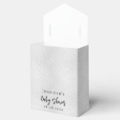 ベビーシャワー少年シルバーブルーユー フェイバーボックス (オープン)