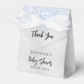 ベビーシャワー少年シルバーブルーユー フェイバーボックス (正面サイド)