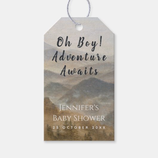 ベビーシャワー山王ボーイアドベンチャー待ち ギフトタグ (正面)