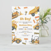 ベビーシャワー建築下の少年パーティー 招待状 (スタンド正面)