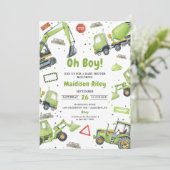 ベビーシャワー建築下の少年パーティー 招待状 (スタンド正面)