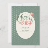 ベビーシャワー応援ボトルビーズピーチセージCOED 招待状 (裏面)