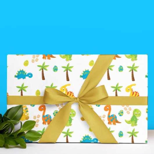 ベビーシャワー恐竜ジュラシック ラッピングペーパー