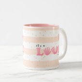 ベビーシャワー愛ベビーガール ツートーンマグカップ (正面右)