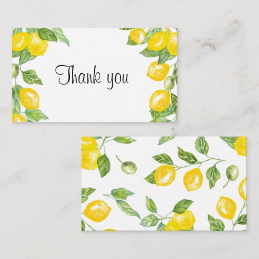 ベビーシャワー感謝していを浴びる エンクロージャーカード (正面/裏面)