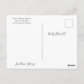 ベビーシャワー感謝のポストカード ポストカード (裏面)