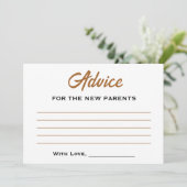 ベビーシャワー我々は真摯に待つことができるテディベアハート アドバイスカード (スタンド正面)