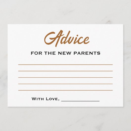 ベビーシャワー我々は真摯に待つことができるテディベアハート アドバイスカード (正面)