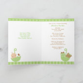 ベビーシャワー折り畳みカード招待状 招待状 (内部)