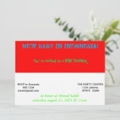 ベビーシャワー招待状とインドネシア国旗 招待状 (スタンド正面)