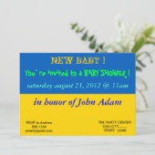 ベビーシャワー招待状とウクライナ国旗 招待状 (スタンド正面)