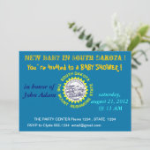 ベビーシャワー招待状とサウスダコタ州旗 招待状 (スタンド正面)