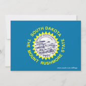 ベビーシャワー招待状とサウスダコタ州旗 招待状 (裏面)