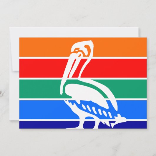 ベビーシャワー招待状とサンクトペテルブルク国旗 招待状 (裏面)