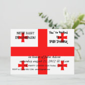 ベビーシャワー招待状とジョージア州旗 招待状 (スタンド正面)