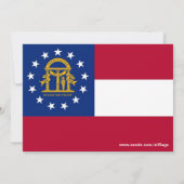 ベビーシャワー招待状とジョージア州旗 招待状 (裏面)