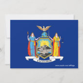 ベビーシャワー招待状とニューヨーク州旗 招待状 (裏面)