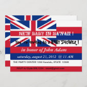 ベビーシャワー招待状とハワイ州旗 招待状 (正面/裏面)