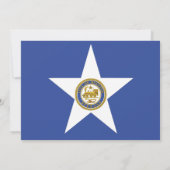 ベビーシャワー招待状とヒューストン国旗 招待状 (裏面)