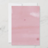 ベビーシャワー招待状のきらめき少し星のピンク 招待状 (裏面)