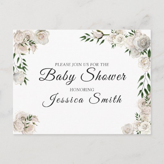 ベビーシャワー招待状のポストカード ポストカード (正面)