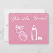 ベビーシャワー招待状の女の子 招待状 (正面)