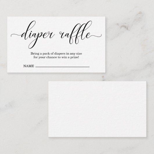 ベビーシャワー招待状の紙挿し エンクロージャーカード (正面/裏面)