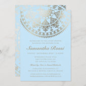 ベビーシャワー招待状の金ゴールドホイルのカスタム色 招待状 (正面/裏面)