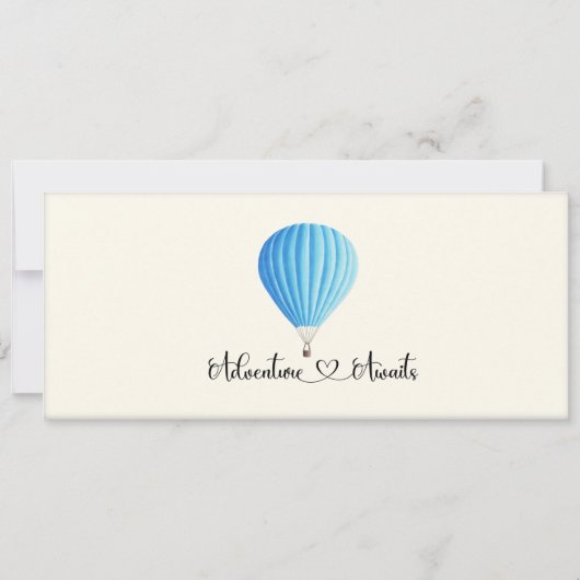 ベビーシャワー招待状アドベンチャー待ち 招待状 (裏面)