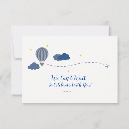 ベビーシャワー招待状インサート-冒険待ち- 招待状 (裏面)