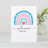 ベビーシャワー招待状カスタム – 男の子または女の子カード 招待状 (スタンド正面)